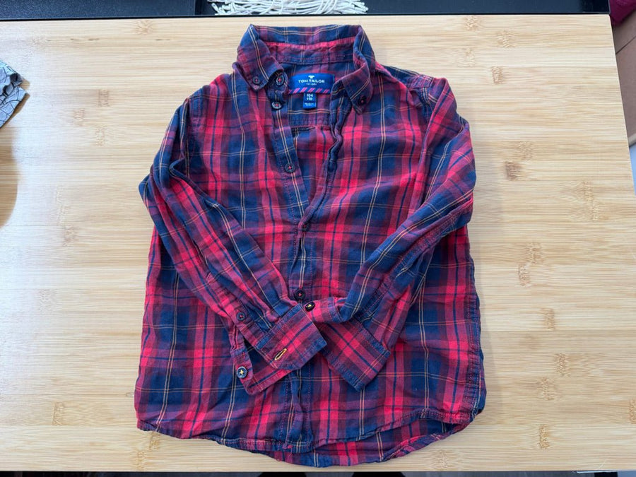 Tom Tailor Shirt – 104–110 | Red & Navy - Nest and Sprout - Consignment