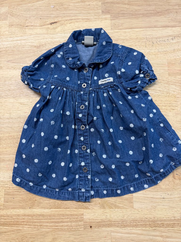 Calvin Klein Denim Dress | Bleach Spot Print - Nest and Sprout - Consignment