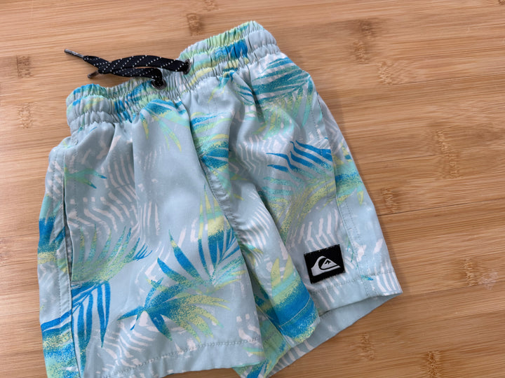 Quiksilver Palm Tree Swim Shorts – 4/5 | Light Blue