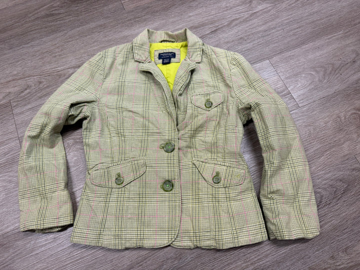 American Eagle Outfitters Plaid – XS | Green | Hot Pink Stripe