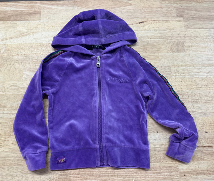 Skechers Velour Fleece Zip-Up Hoodie – 3 | Purple