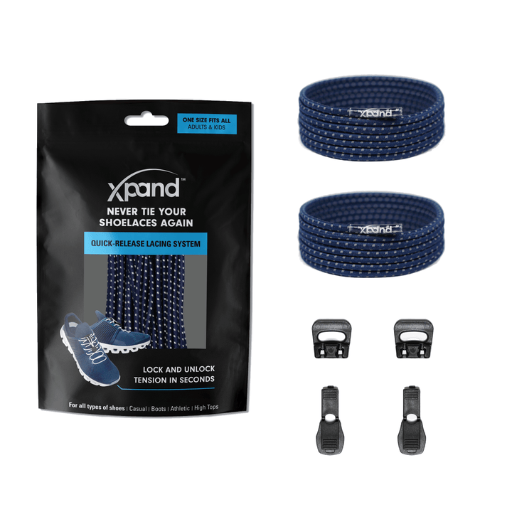 No - Tie Elastic Round Laces | Hi - Vis Reflective | One Size - Nest and Sprout - Xpand Laces