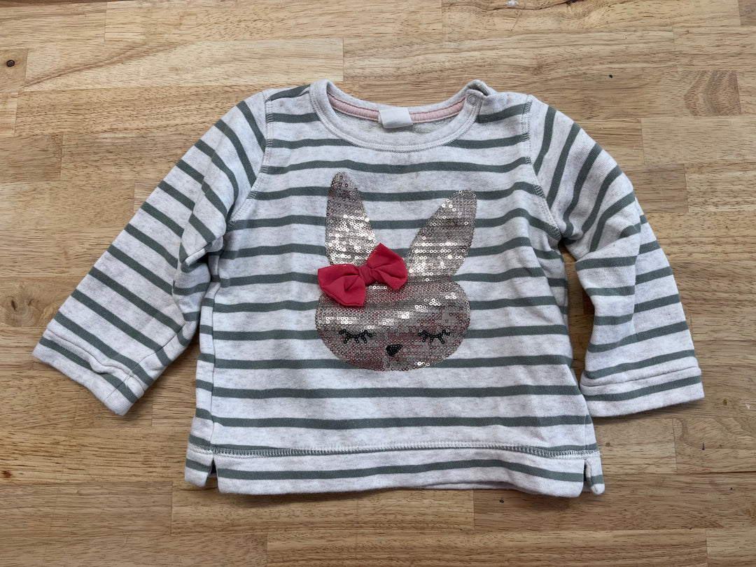 H&M 18-24M Sequin Bunny Sweatshirt