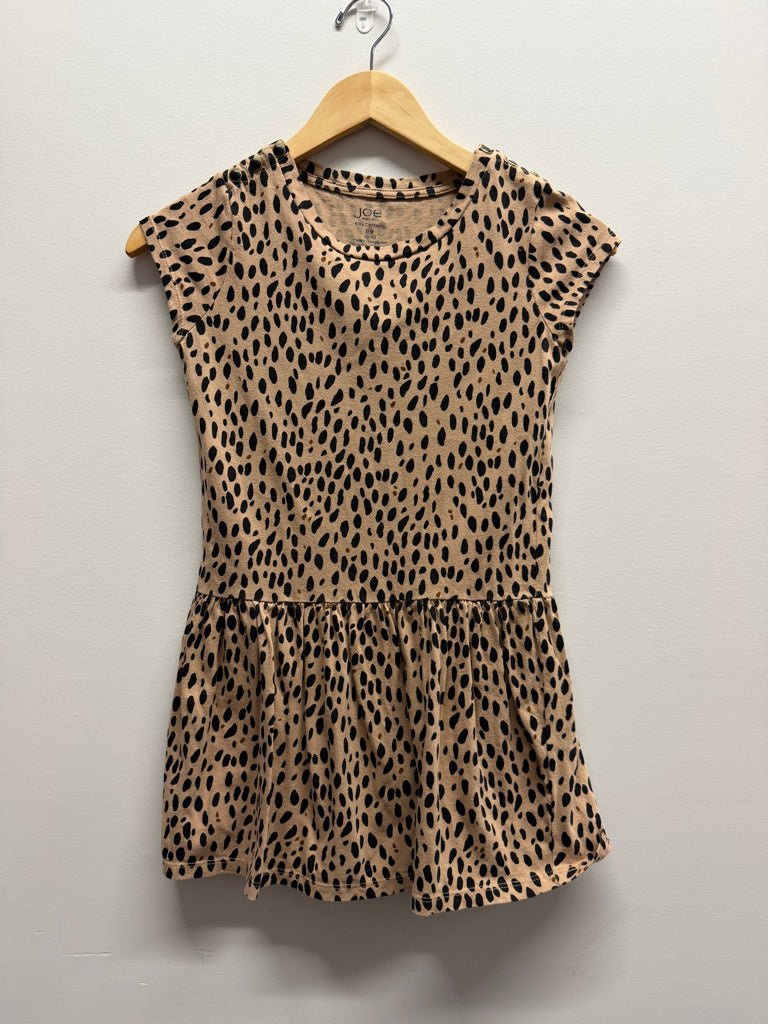 Joe Fresh Drop Waist Dress – 10–12 | Cheetah Print Retro - Nest and Sprout-Consignment