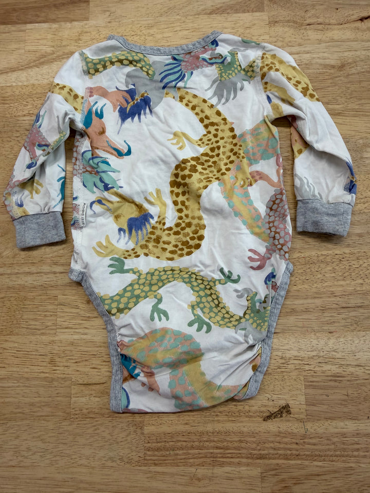 Nest Designs Dancing Dragons Bodysuit – 18M | Bamboo/Rayon Long Sleeve | Play