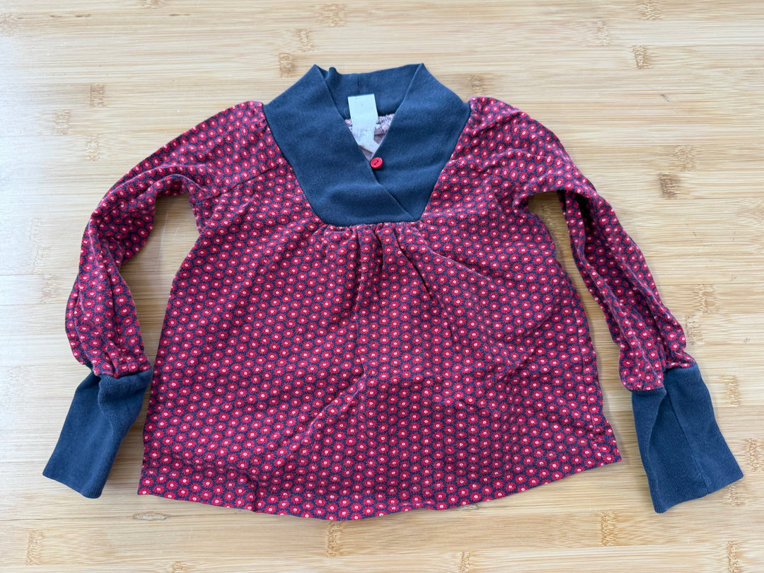 Tea Collection Red Flower on Navy Top – 3 Est.