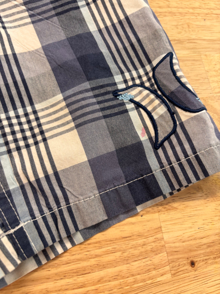 Hurley Size 8 Blue Plaid Shorts imperfect