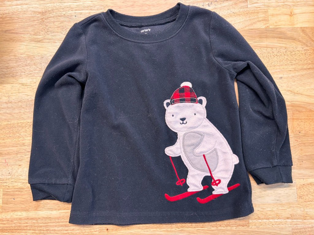 Carter’s Size 4T Polar Bear Fleece Holiday Shirt - Nest and Sprout-Consignment