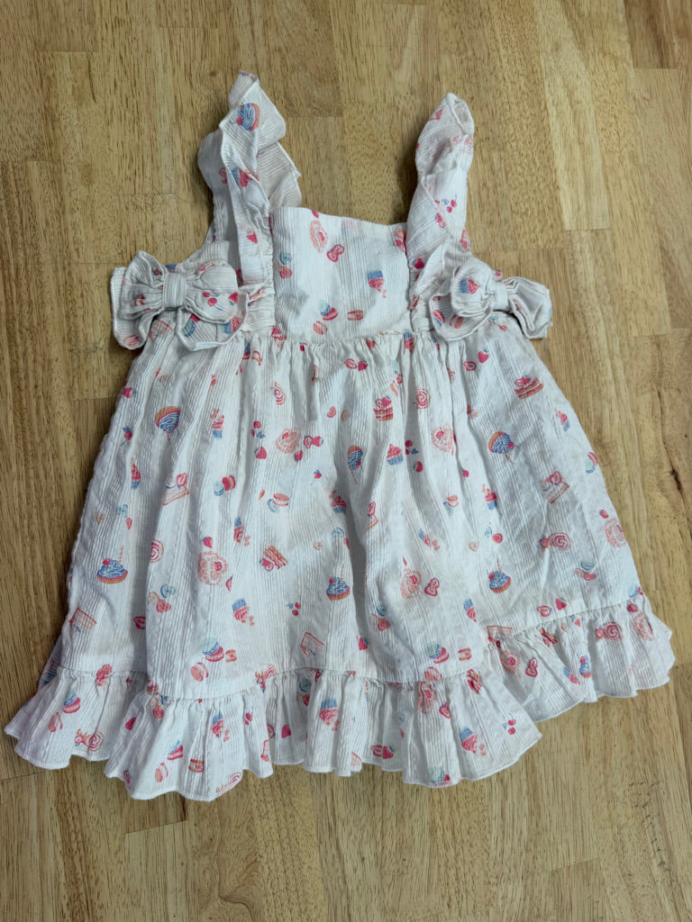 Cynthia Rowley Cupcake Dress – 18–24M | White Allover Print Ruffle Cap Sleeve