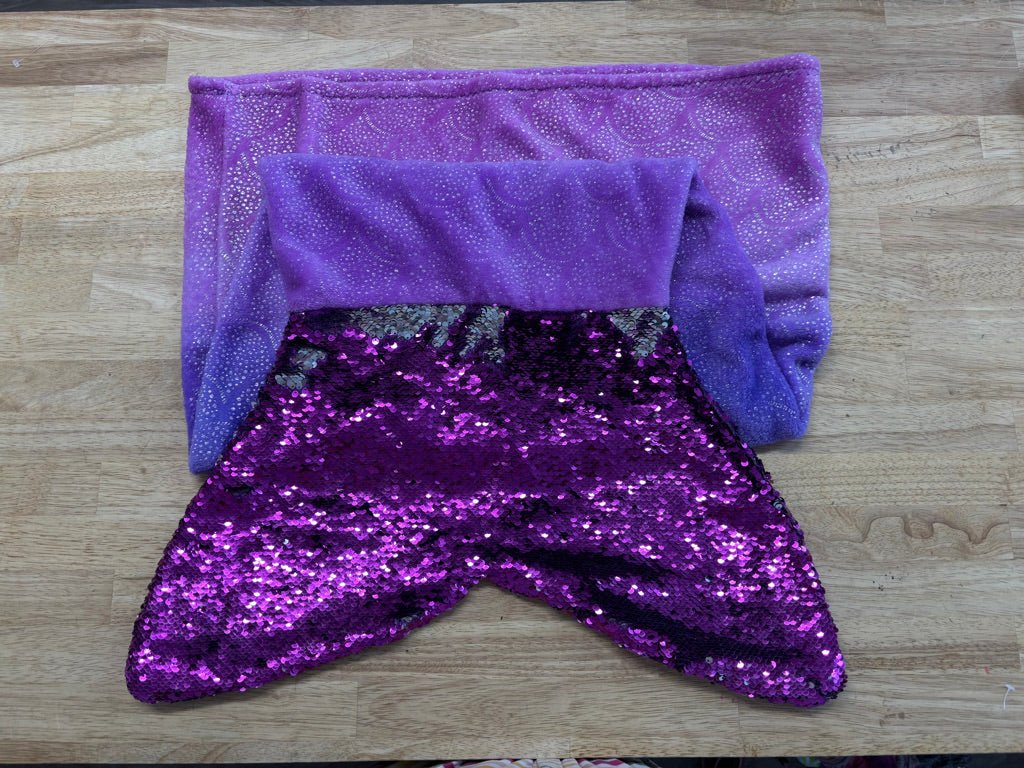 Mermaid Tail Reversible Sequin Purple Ombre - Nest and Sprout - Consignment