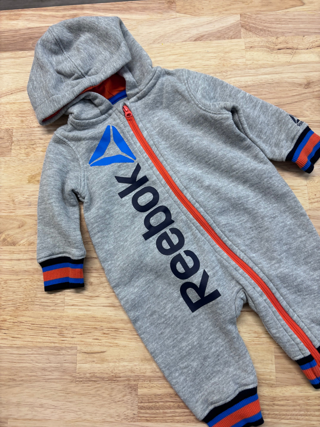 Reebok 0-3 Month Zip-Up Romper