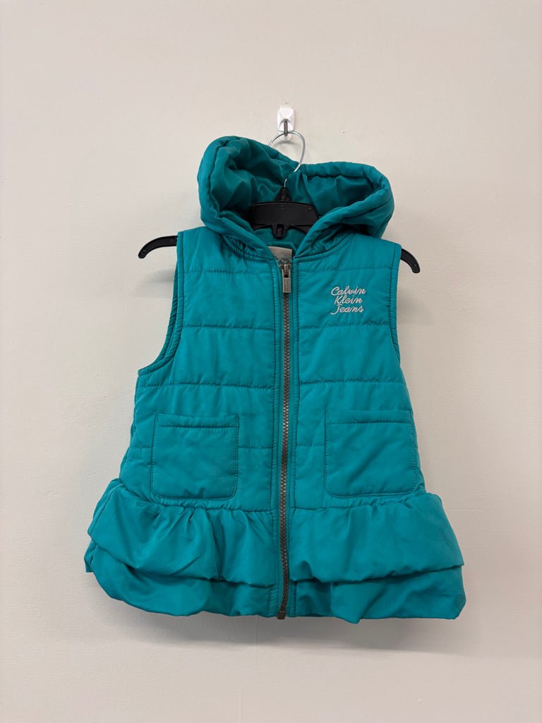 Calvin Klein Size 4 Puffer Vest – Teal - Nest and Sprout - Consignment