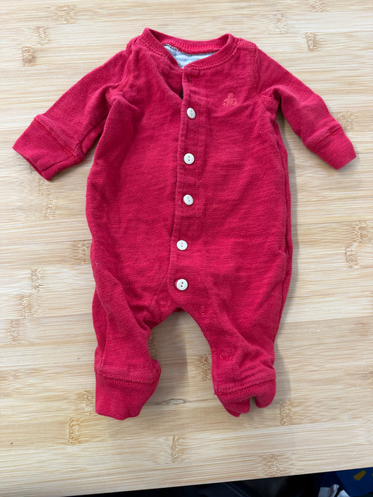 Baby Gap Button-Up Romper – Newborn | Red