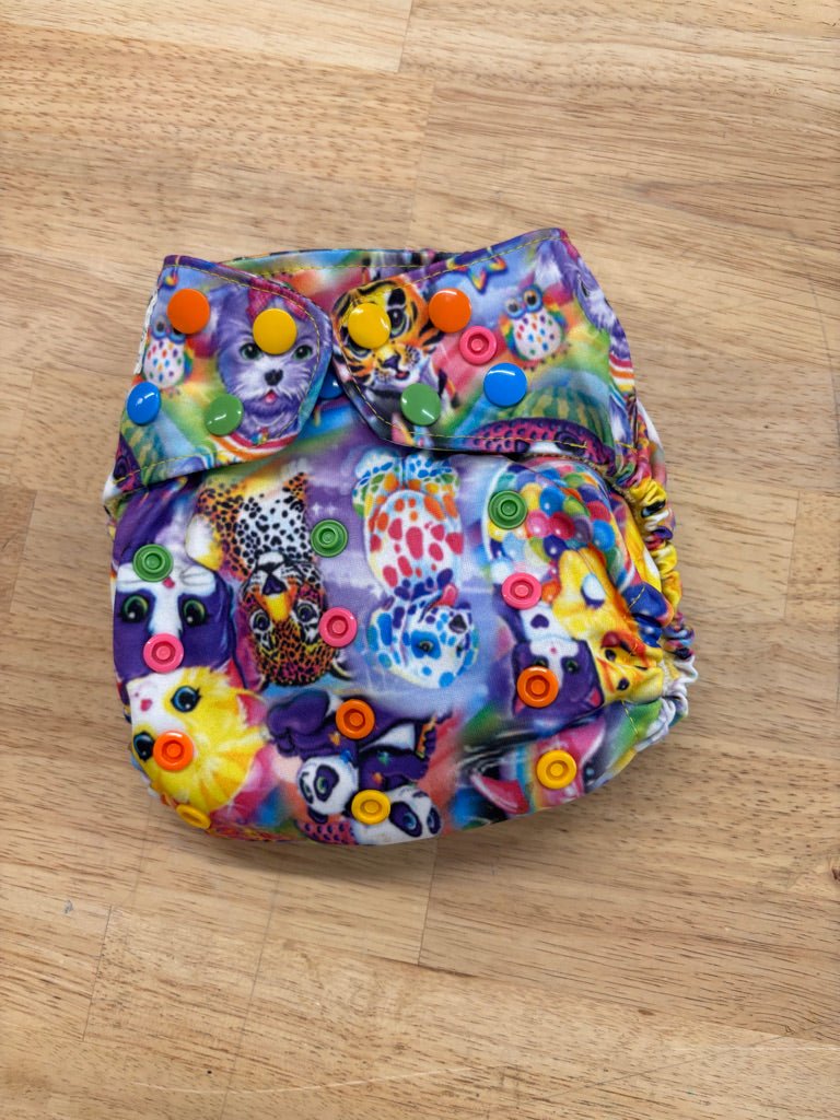 TC Tooshies Cloth Diaper – Rainbow Dog Print (AIO) - Nest and Sprout - Consignment