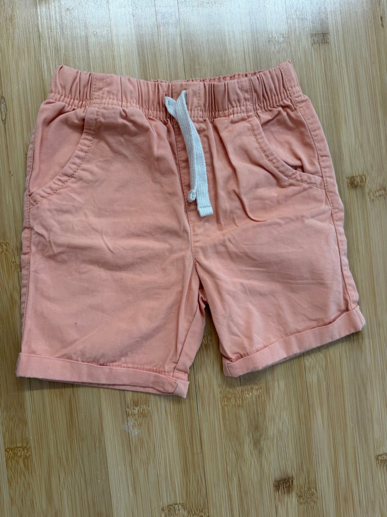 Tu Kids Creamsicle Orange Chino Shorts – 4/5 | Functional Drawstring - Nest and Sprout-Consignment