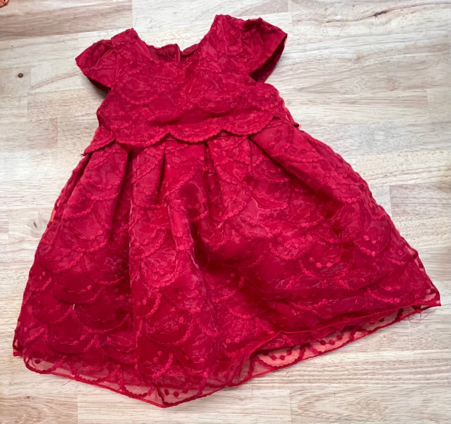 4 Ever Free 12M Red Sheer Overlay Dress - Nest and Sprout-Consignment