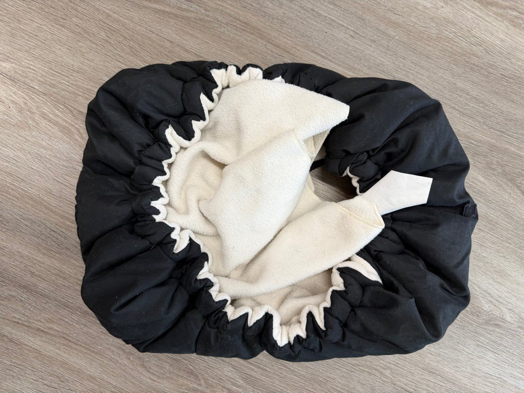 Jolly Jumper Winter Car Seat Cover Fleece Shower Cap Style - Nest and Sprout - Consignment