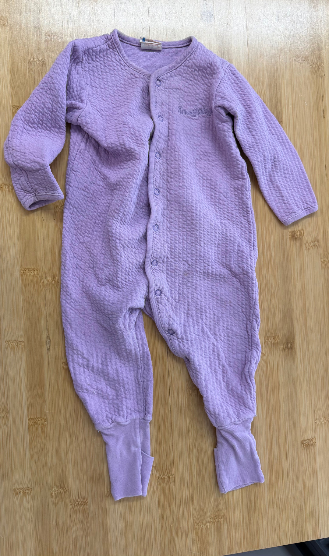 Snugabye Snap-Up Romper – 32 lbs (24M.) | Purple 95% Cotton Vintage