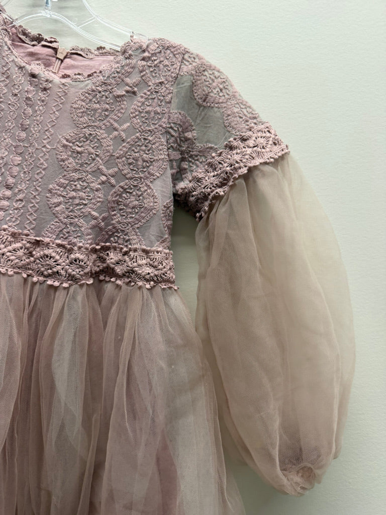 Dusty Purple Tulle Dress – 110 (5Y) | Long Sleeve
