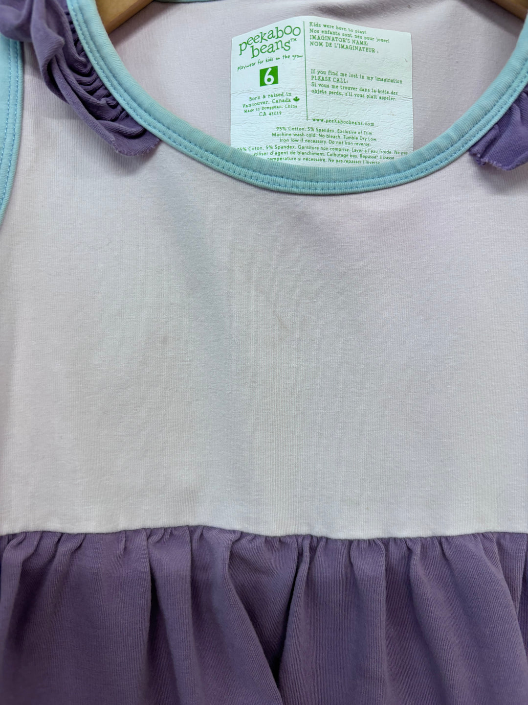 Peekaboo Beans Size 6 Ruffle Tank Top