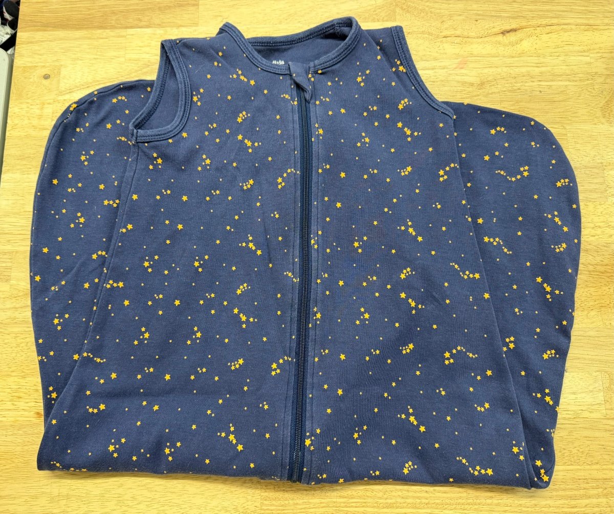Owlivia Lightweight Sleep Sack – 18-24 Months | Navy | Gold Star | 100% Cotton - Nest and Sprout-Consignment