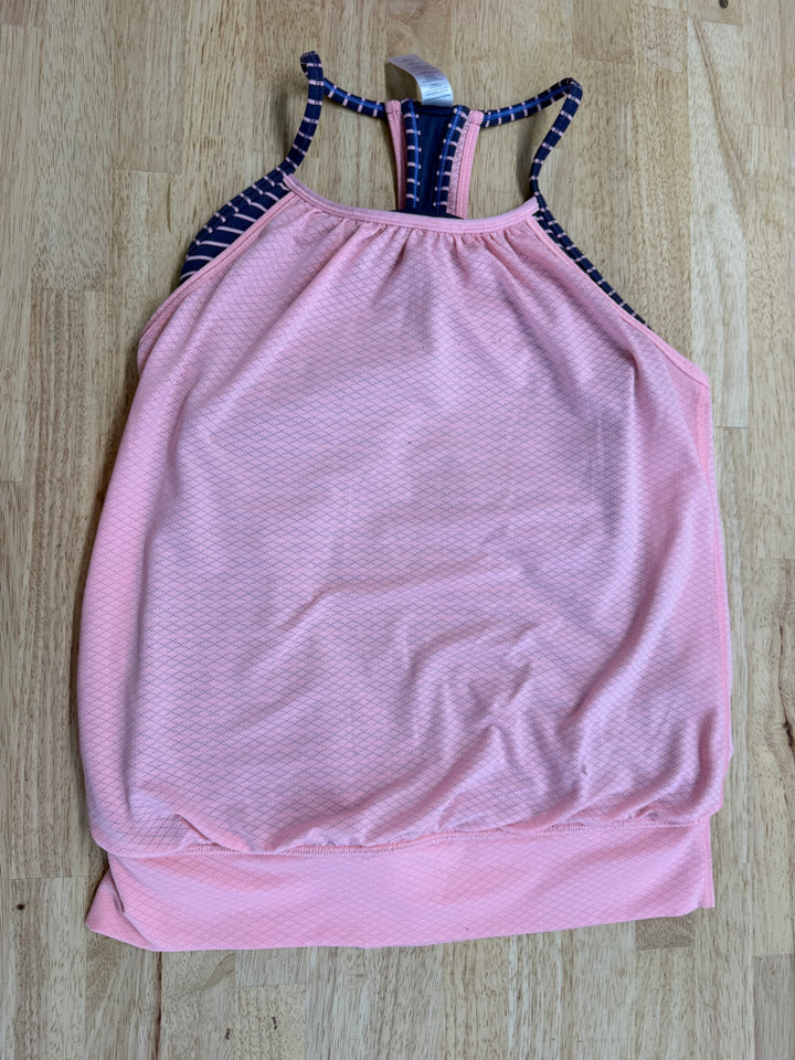 Ivivva Double Dutch Top – 12 | Light Pink Charcoal Bralette | Play