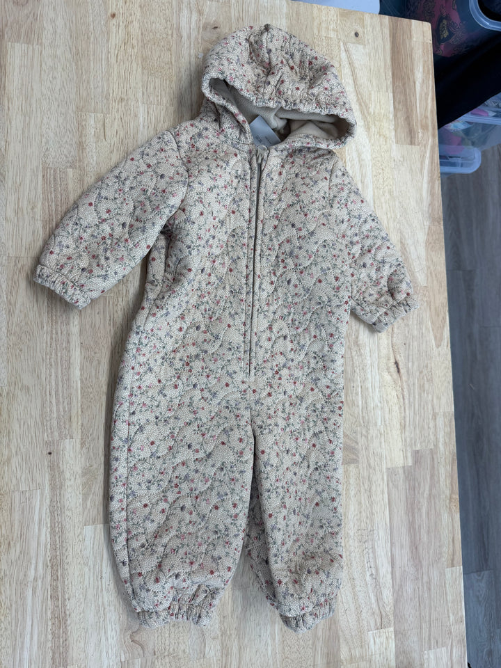 Wheat Kids Cuddlesuit Thermosuit – 9M (74cm) | Yellow Itsy Floral Hooded