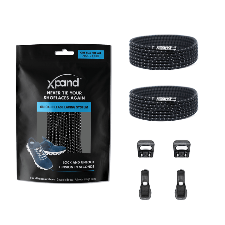 No - Tie Elastic Round Laces | Hi - Vis Reflective | One Size - Nest and Sprout - Xpand Laces