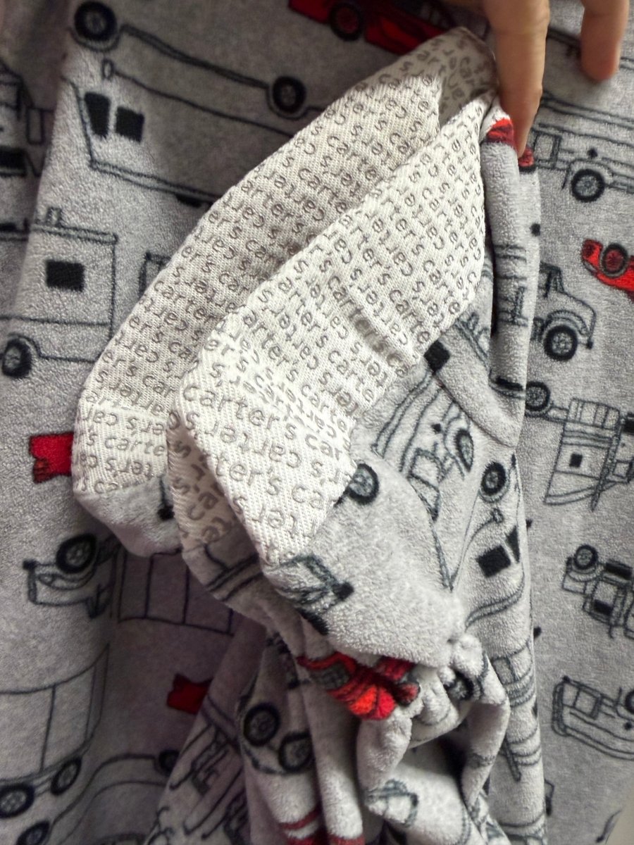 Carter's Truck Print Fleece Footed One-Piece – 12y | Grey - Nest and Sprout-Consignment