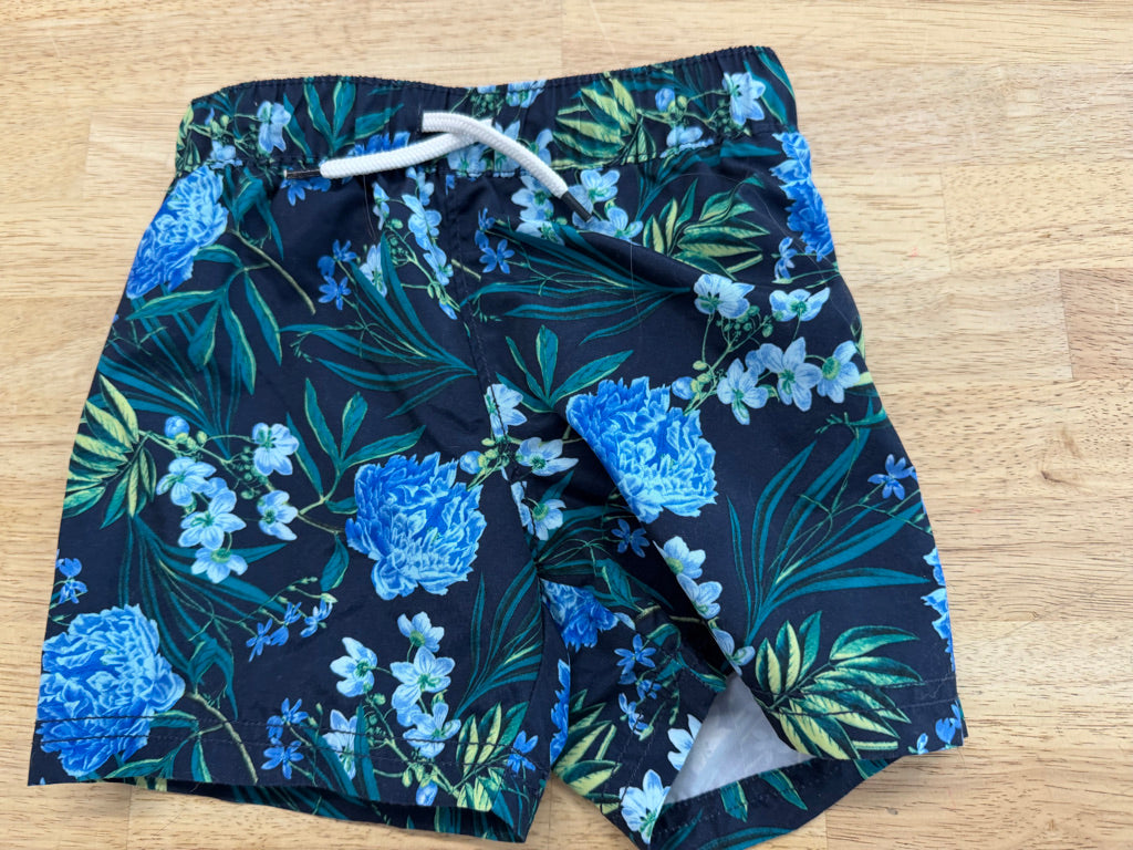 Old Navy Shorts – 2T | Navy Tropical Floral Boy Fit