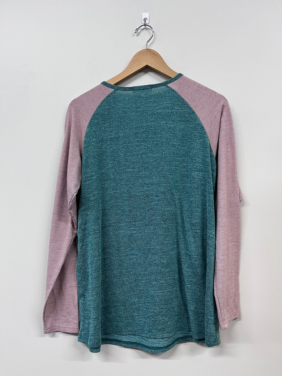 Bearsland Nursing Top, XL, Teal and Pink, Long Sleeve