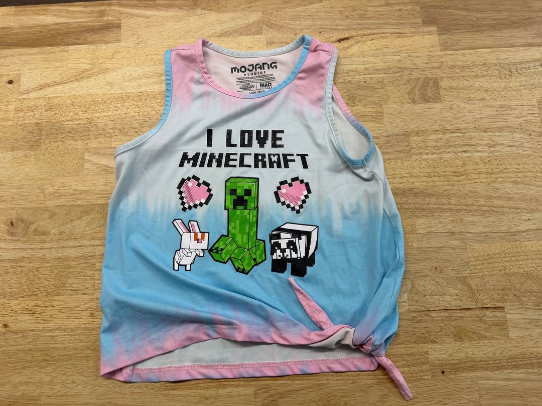 Minecraft Top – 10/12 | Pink Sparkle with Tie