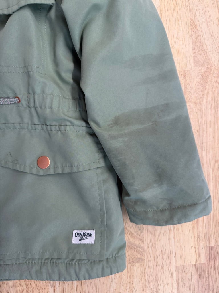 OshKosh Lightweight Jacket – 5 | Sage Green & Gold - Nest and Sprout - Consignment