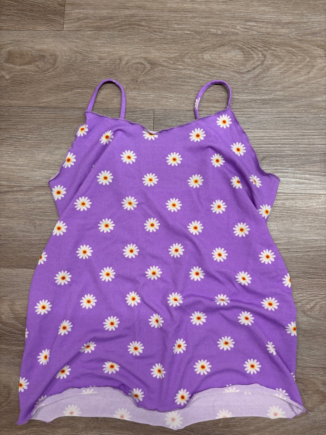 Shein Maternity-Friendly Tank – Size XL (Purple Daisy)