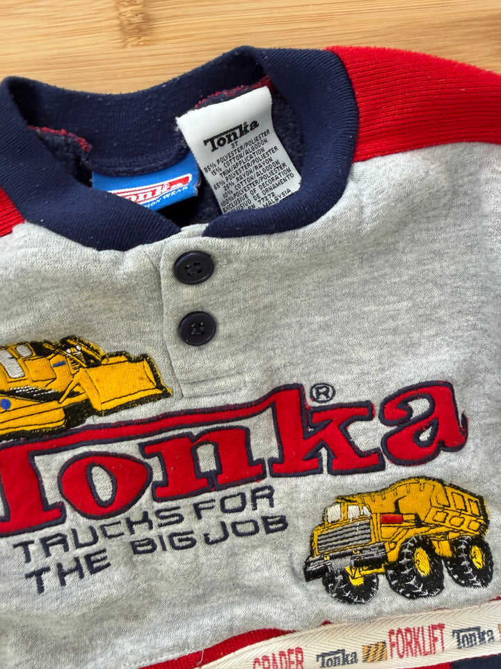 Tonka Vintage Embroidered Shirt – 3T | Grey & Red | Play