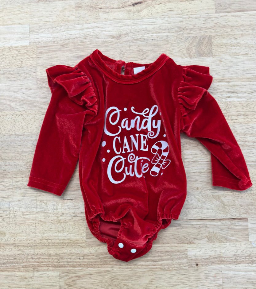 Shein Candy Cane Cutie Bodysuit – 3–6M | Holiday - Nest and Sprout - Consignment