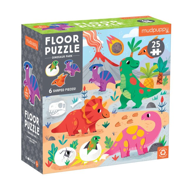 Dinosaur Park 25 Piece Floor Puzzle - Nest and Sprout - Mudpuppy