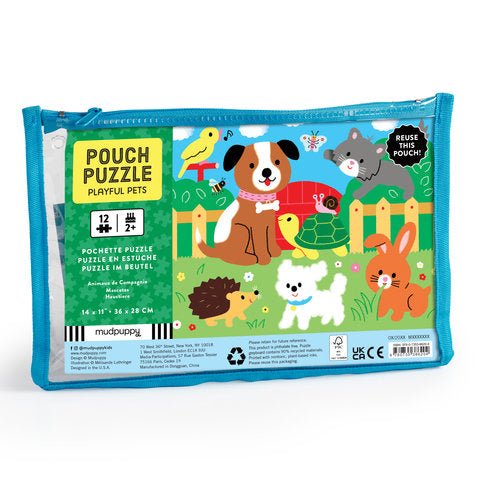Playful Pets 12 Piece Pouch Puzzle - Nest and Sprout-Mudpuppy