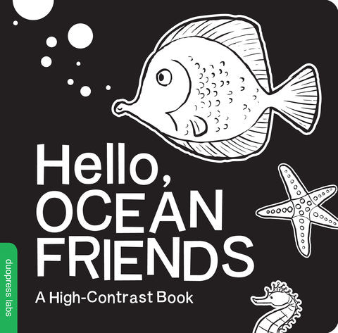 Hello, Ocean Friends | A Black-and-White Board Book for Babies That Helps Visual Development