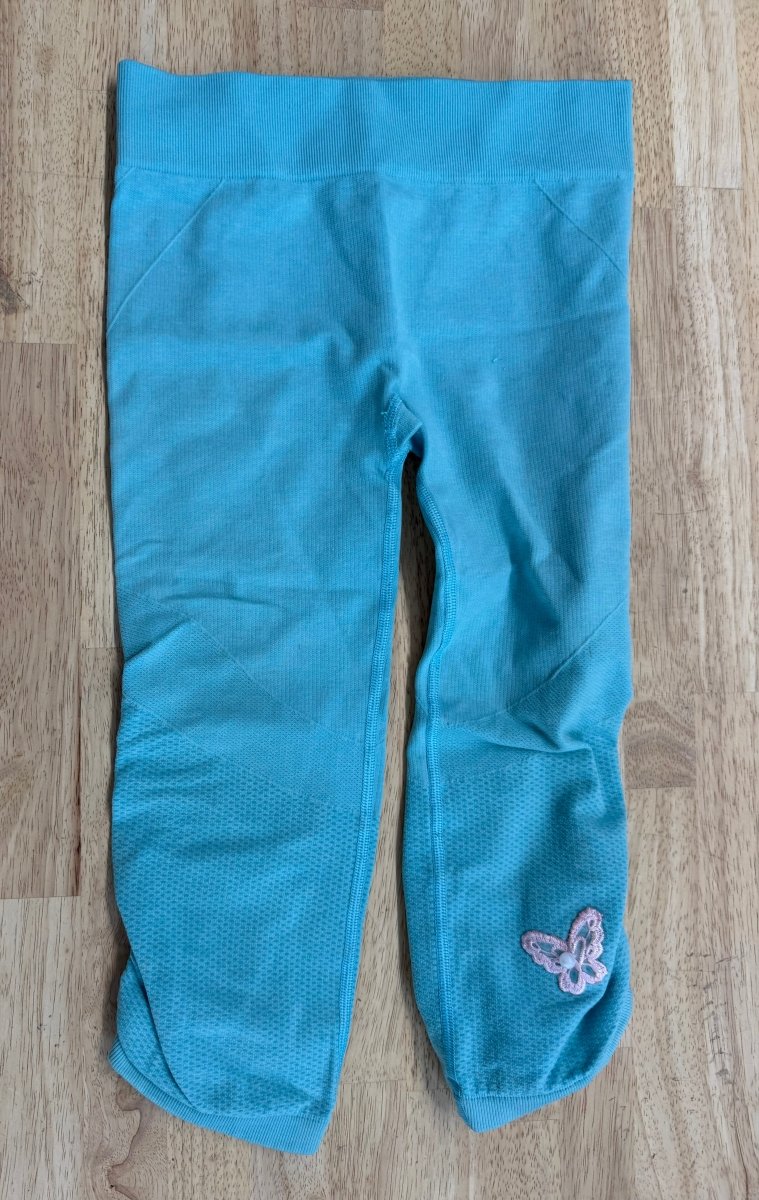Ivivva Leggings – 10 | Light Blue Butterfly Patch | Play