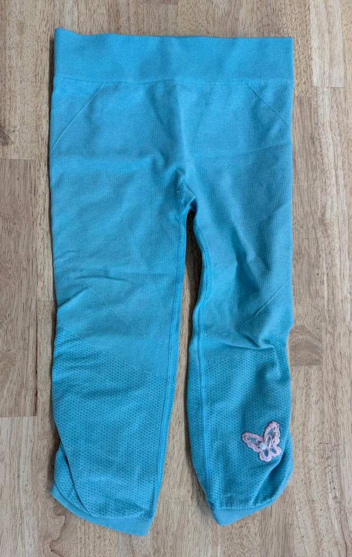 Ivivva Leggings – 10 | Light Blue Butterfly Patch | Play