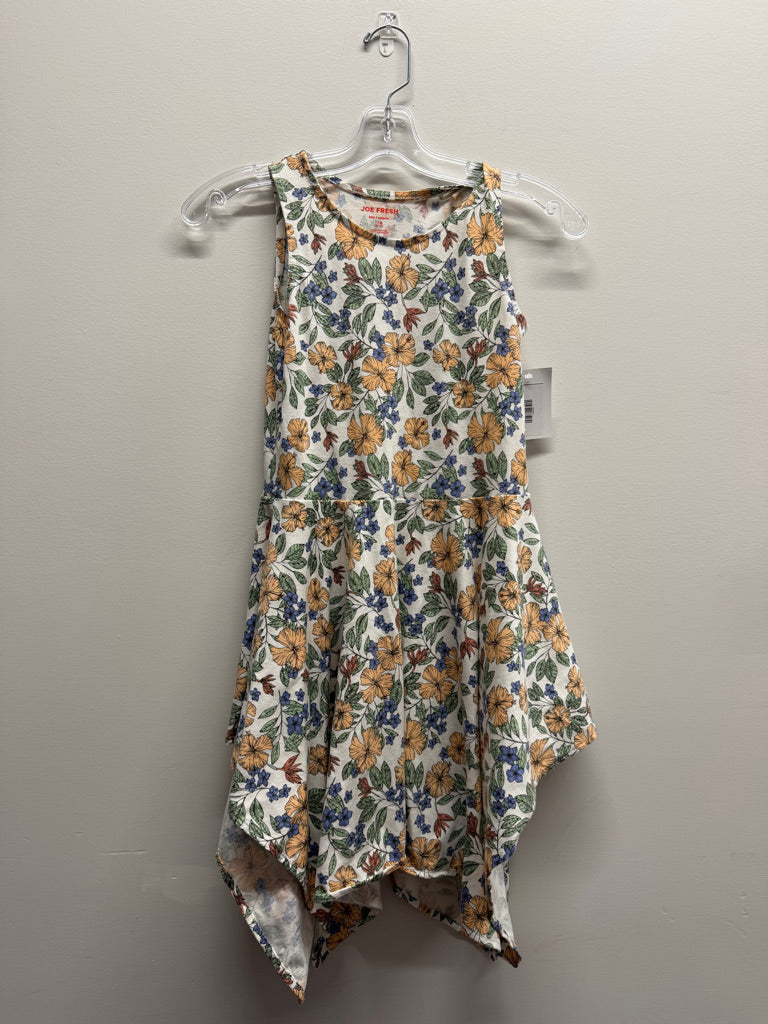 Joe Fresh Peach Floral Sleeveless Dress – 10/12 | Green Leaves Allover