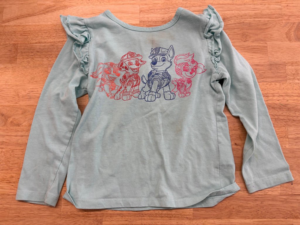 Paw Patrol Size 5 Long Sleeve Shirt (Play Condition) - Nest and Sprout - Consignment