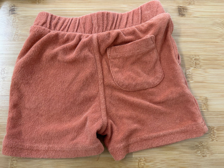 Rise Little Earthling Terry Cloth Shorts – 12M | Orange