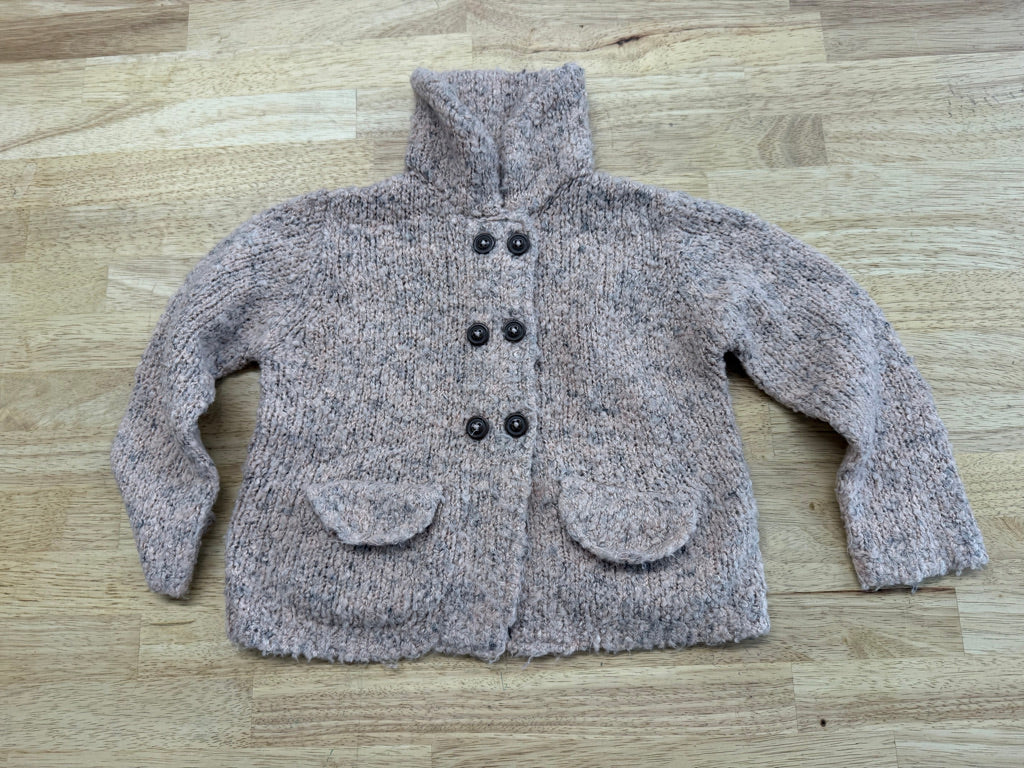 Next Knit Button-Up Cardigan – 2/3Y | With Collar