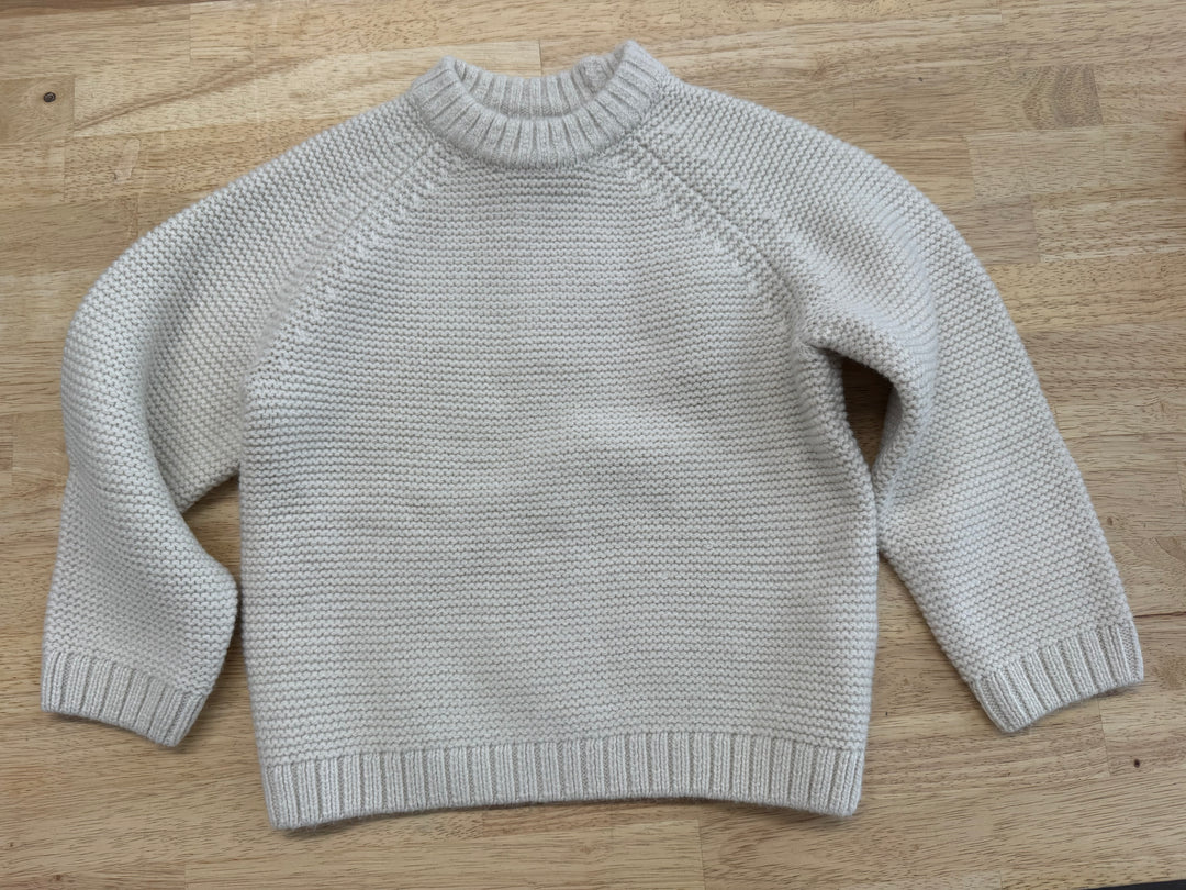 Zara Medium Weight Knit Sweater – 4/5Y | Cream