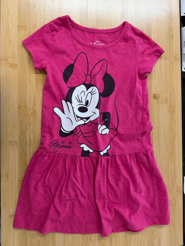 Disney Minnie Mouse Drop Waist Dress – 6 | Pink Short Sleeve - Nest and Sprout-Consignment