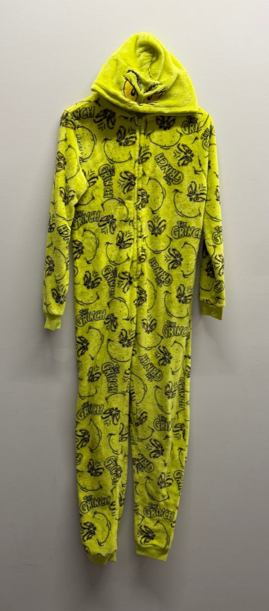 The Grinch Footless Hooded One-Piece – Adult XS (Youth 14) | Neon Green | Play | Holiday - Nest and Sprout-Consignment