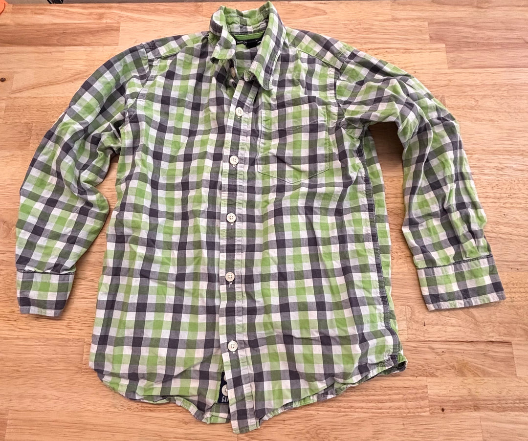 GAP Size Small Button-Up Shirt – Green/Black Plaid