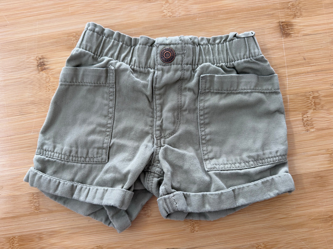 OshKosh Shorts – 2T | Light Green | Roll Up Hems